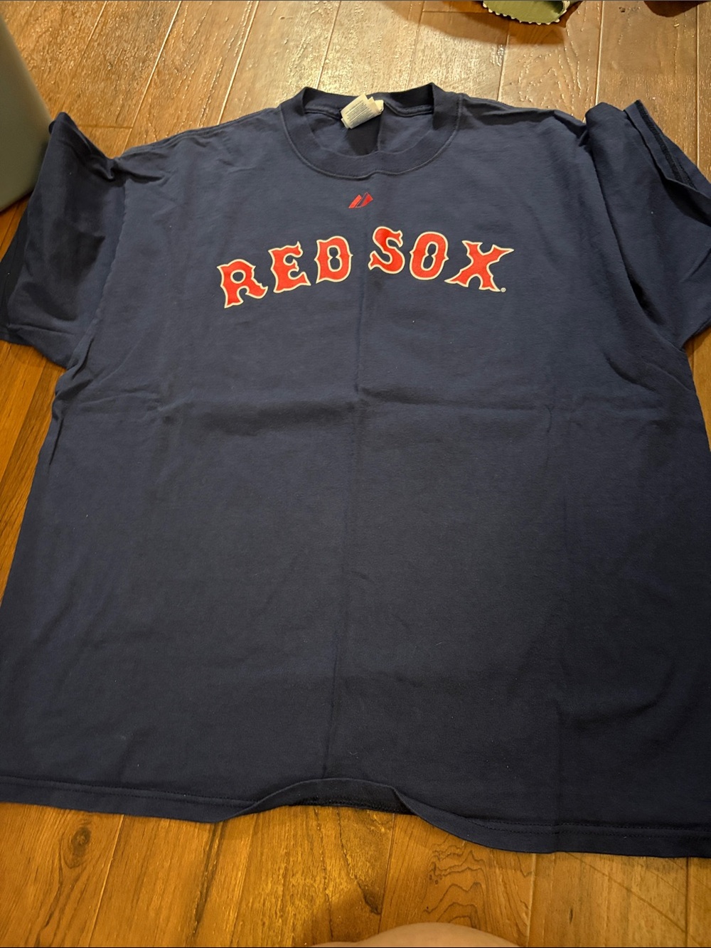 Men's Navy Boston Red Sox Logo Tee